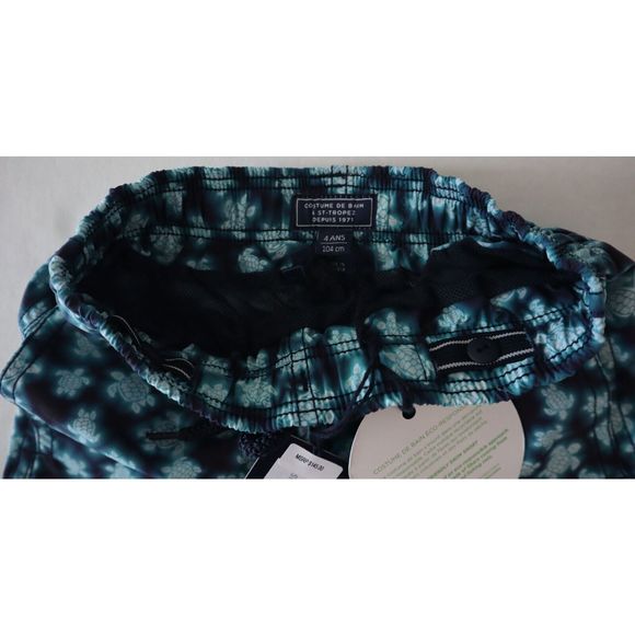 Vilebrequin JIMH2B40 Boy's Sz 4 Blue Marine Hazy Turtle Print Swim Trunks - Picture 6 of 10